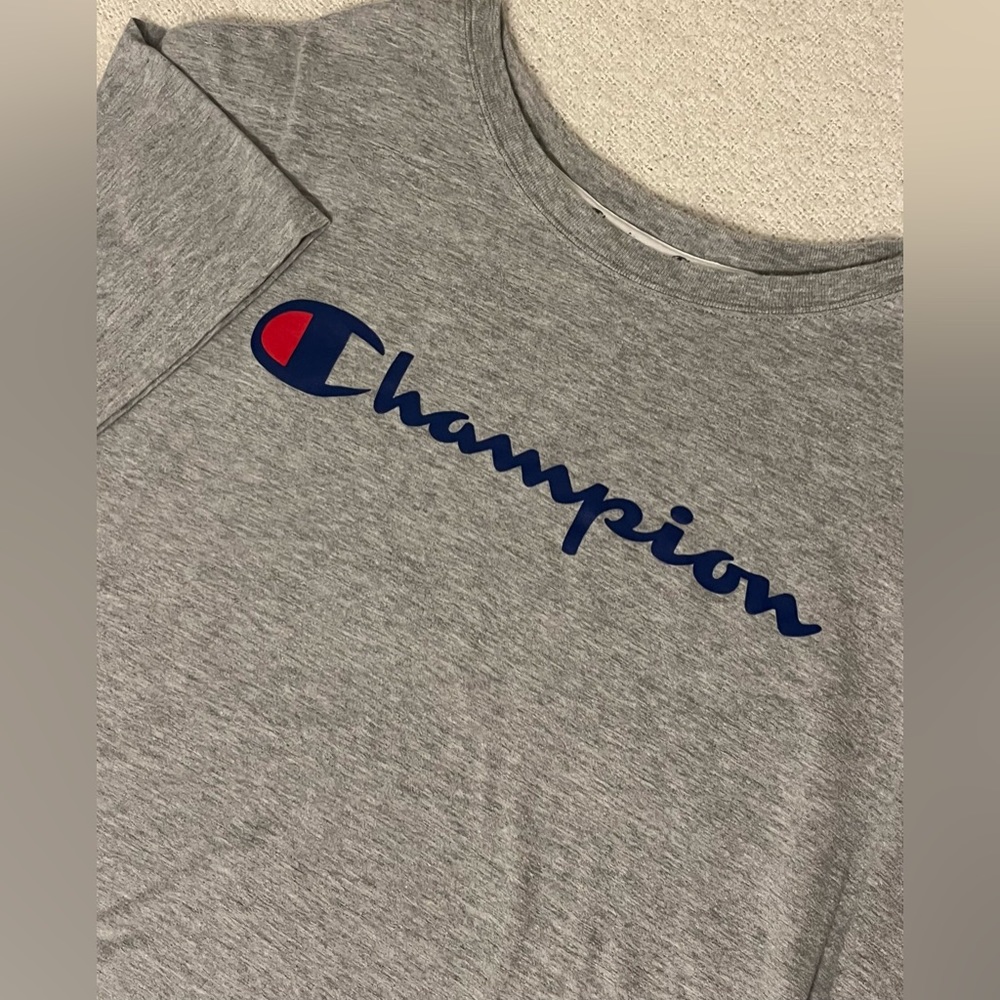 Champion Women’s Gray  Crop T-Shirt Short Sleeve Size 2X